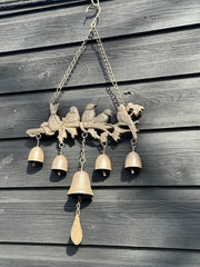 5 Birds Hanging Windchime Bird Chime Garden Gift Decor Decoration Bells Chain0