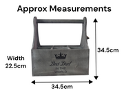 Wooden Best Dad In The World Bottle Gift Box Carrier Gift Novelty Xmas Large4