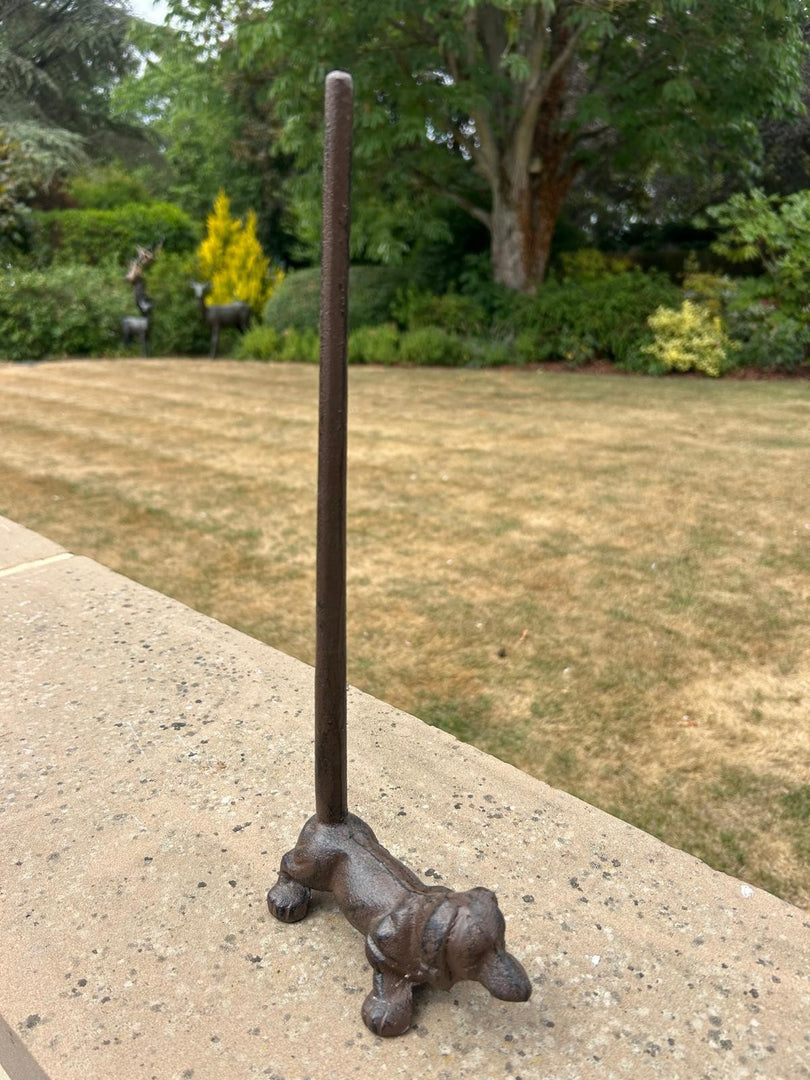 Cast Iron Dachshund Kitchen Roll Holder Paper Towel Stand Sausage Dog Door Stop8