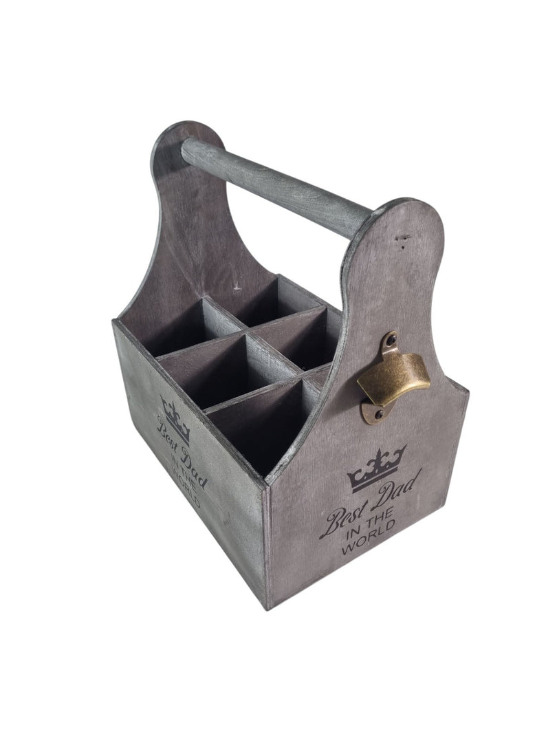 Wooden Best Dad In The World Bottle Gift Box Carrier Gift Novelty Xmas Large5