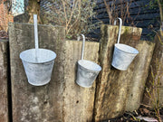 Set Of 3 Zinc Bumblebee Hanging Fence Plant Pots Bee Flower Pot Garden Balcony9