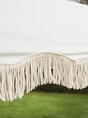 Antique White Gazebo Marquee Canopy Fringe Outdoor Garden Beach Cabana Style UK1