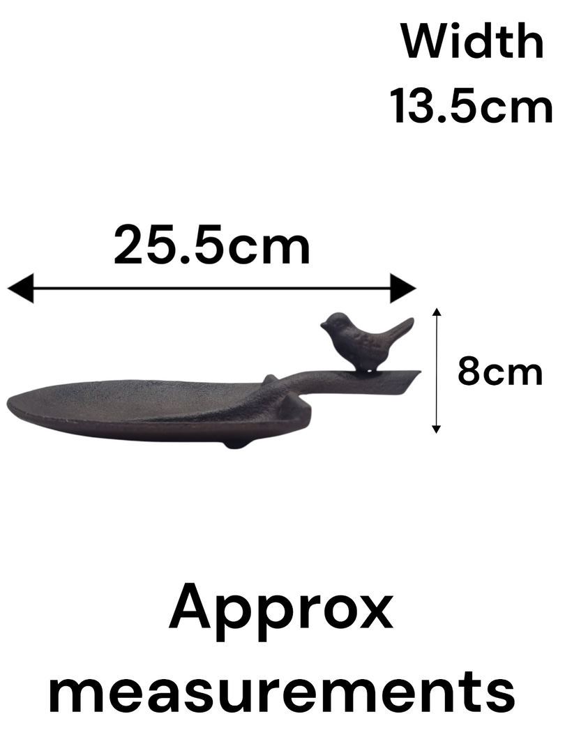 Cast Iron Spade Bird Feeder Dish Seed Bowl Garden Gift Ornament Decoration Feed1