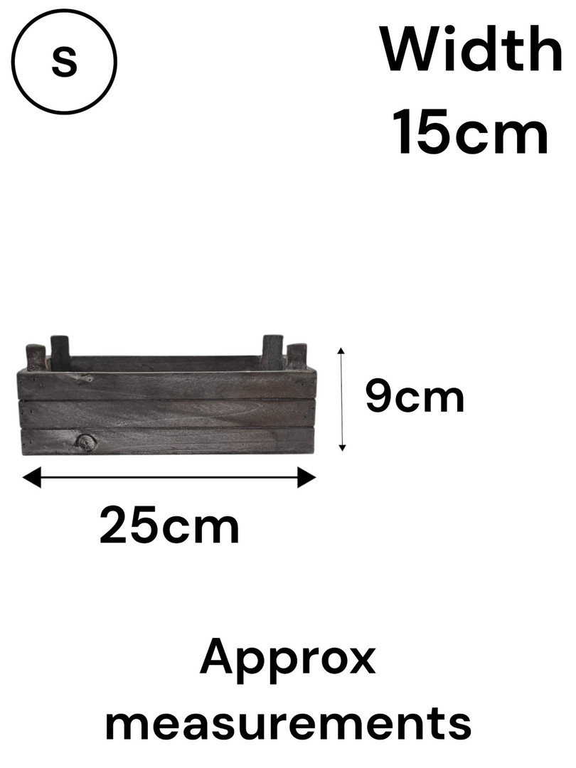 Heritage Set of 3 Wooden Nesting Storage Crates Rustic Grey Vintage Style Box1