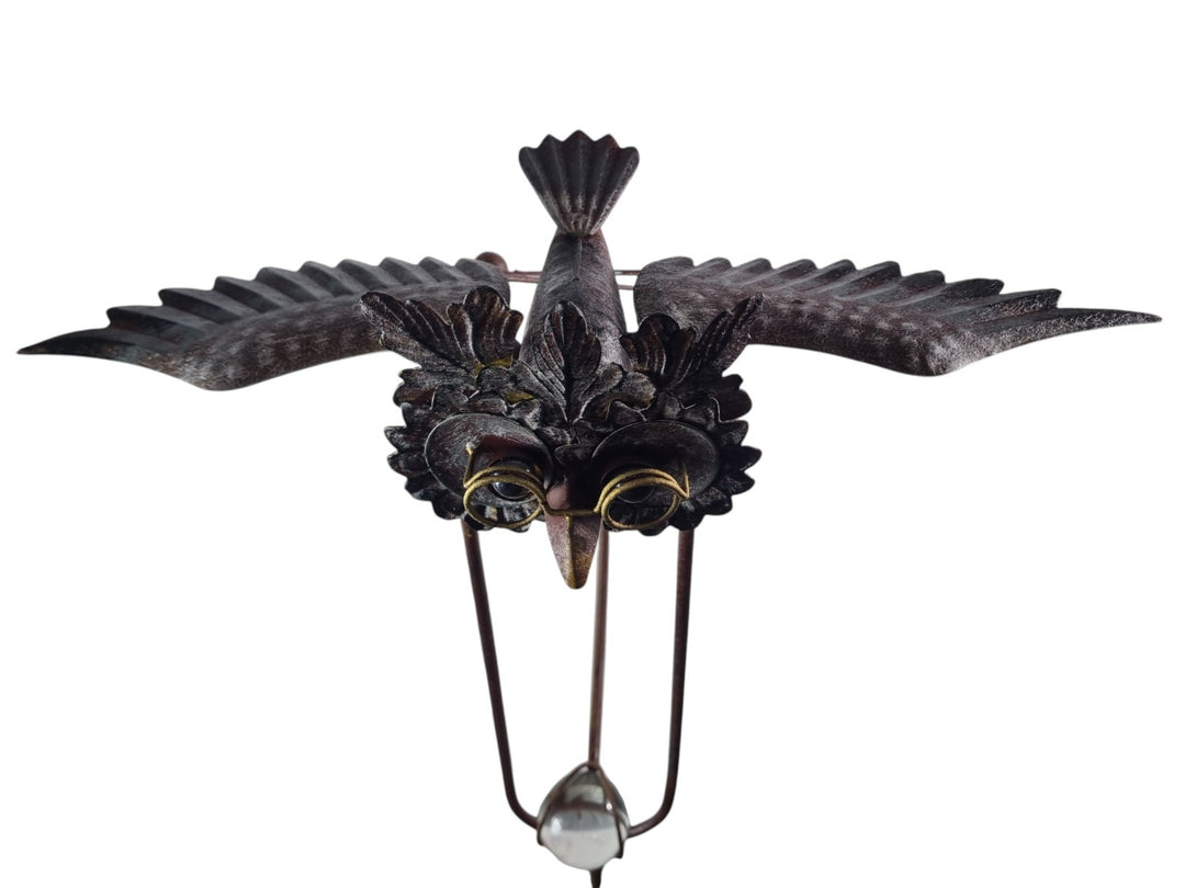 Flying Rocking Balancing Wise Owl Bird Rocker Garden Ornament Decoration Stake13