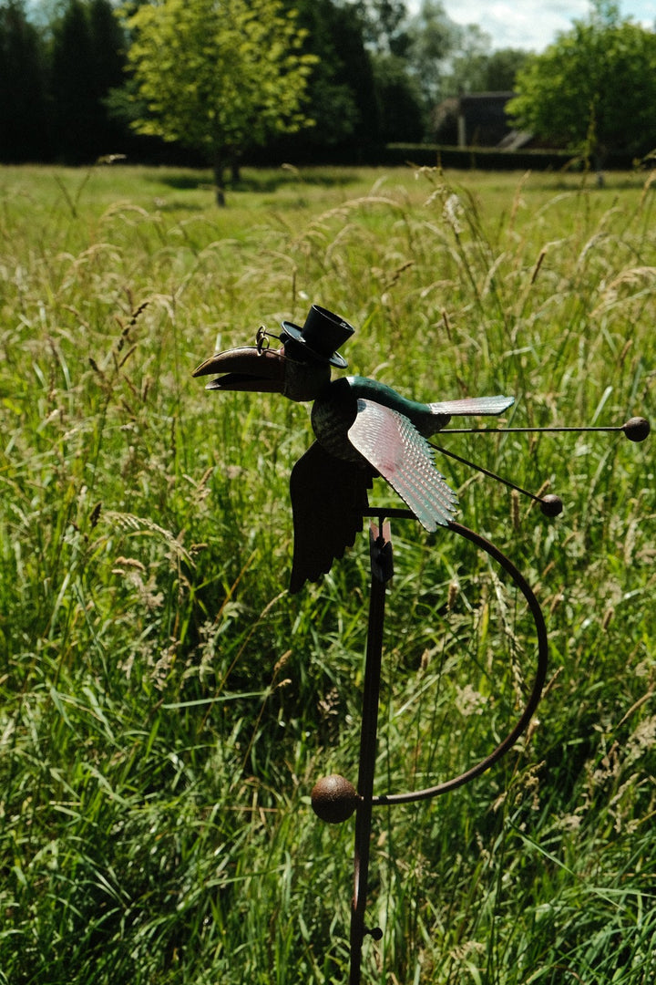 Colourful Flying Rocking Balancing Crow Rocker Garden Ornament Decoration Stake16