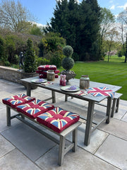 Set of 4 Union Jack Cotton Napkins British Flag Table Napkins Reusable Washable4