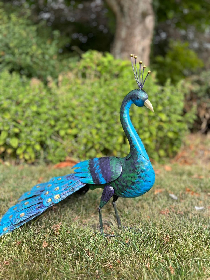 Tail Down Decorative Peacock Bird Animal Metal Garden Giftware  Ornament4