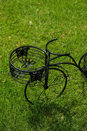 2 Tier Trike Pot Holder Metal Garden Flowers Plant Display Planter in Black5