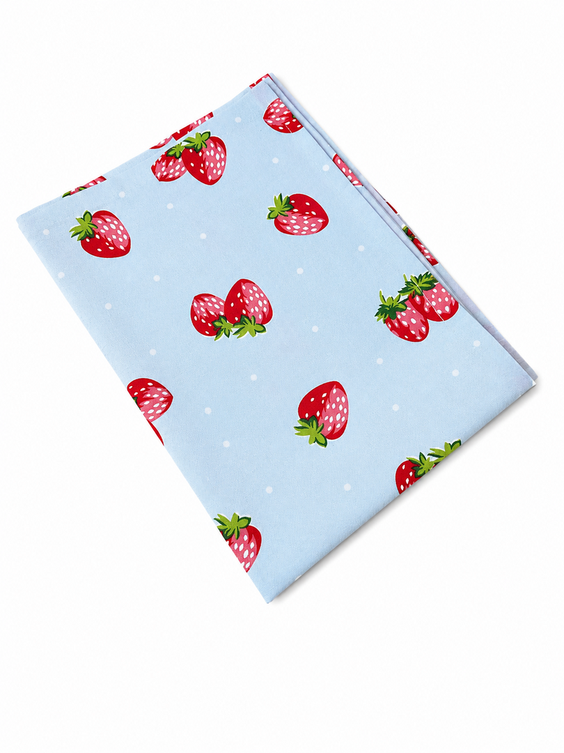 Summer Strawberry Tea Towel & Double Oven Glove Set Blue Kitchen 100% Cotton9