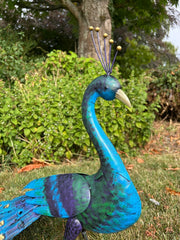 Tail Down Decorative Peacock Bird Animal Metal Garden Giftware  Ornament3
