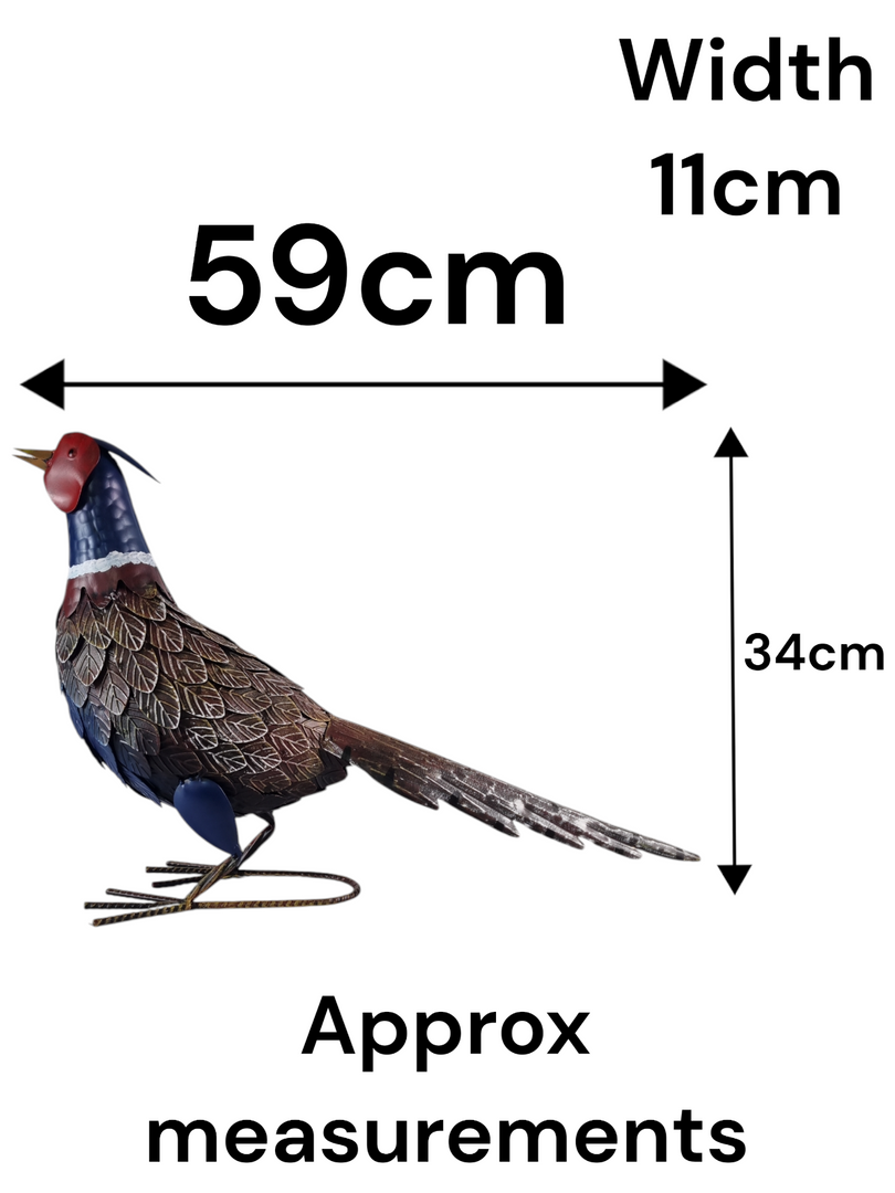 Decorative Pheasant Bird Animal Countryside Metal Garden Giftware Ornament1