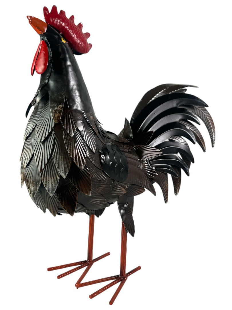 Decorative Dark Brown Metal Cockerel Rooster Garden Outdoor Lawn Ornament Decor16