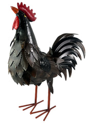 Decorative Dark Brown Metal Cockerel Rooster Garden Outdoor Lawn Ornament Decor16