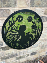 50cm Wall Art Mirror Fairy Fairies Decoration Decor Garden Home Gift Black4