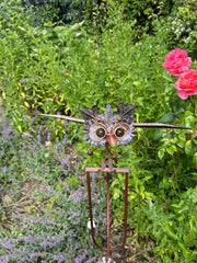 Flying Rocking Balancing Wise Owl Bird Rocker Garden Ornament Decoration Stake5