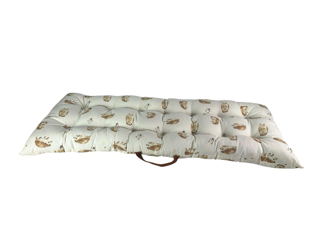 Happy Hedgehog Bench Seat Pad Grey Cushion Outdoor Garden Decor 110cm x 50cm16
