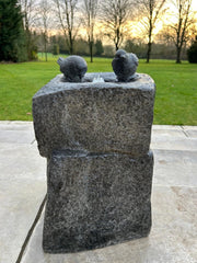 Grey Two Birds Water Feature With Light Garden Giftwear Outdoor Decor Decoration7