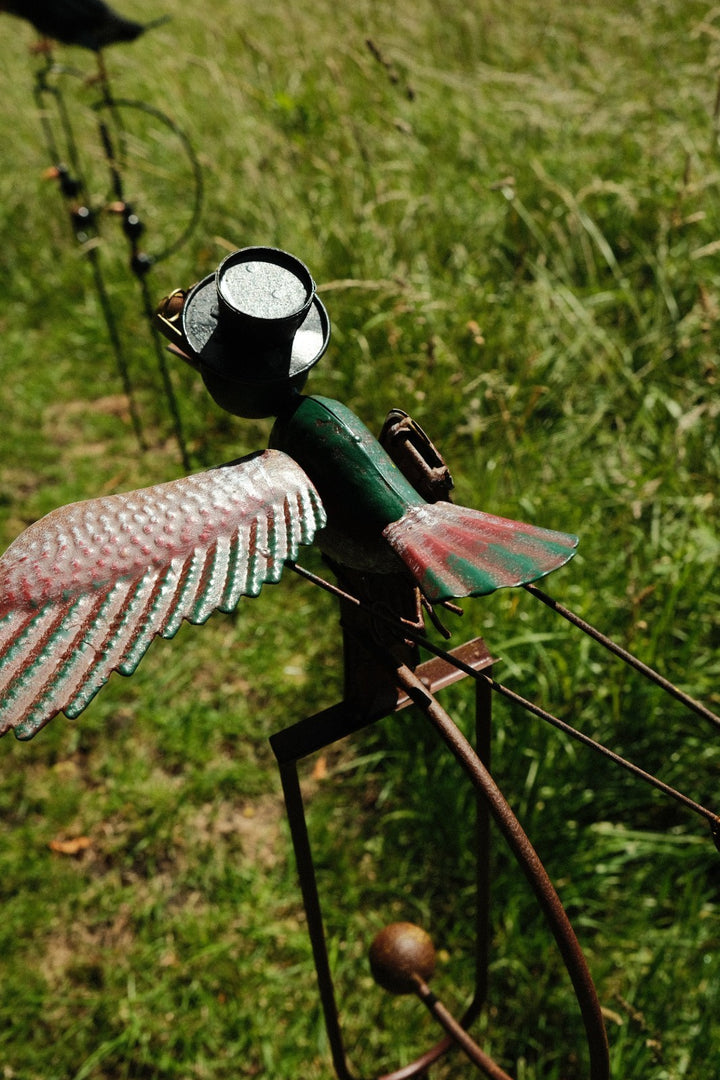 Colourful Flying Rocking Balancing Crow Rocker Garden Ornament Decoration Stake4