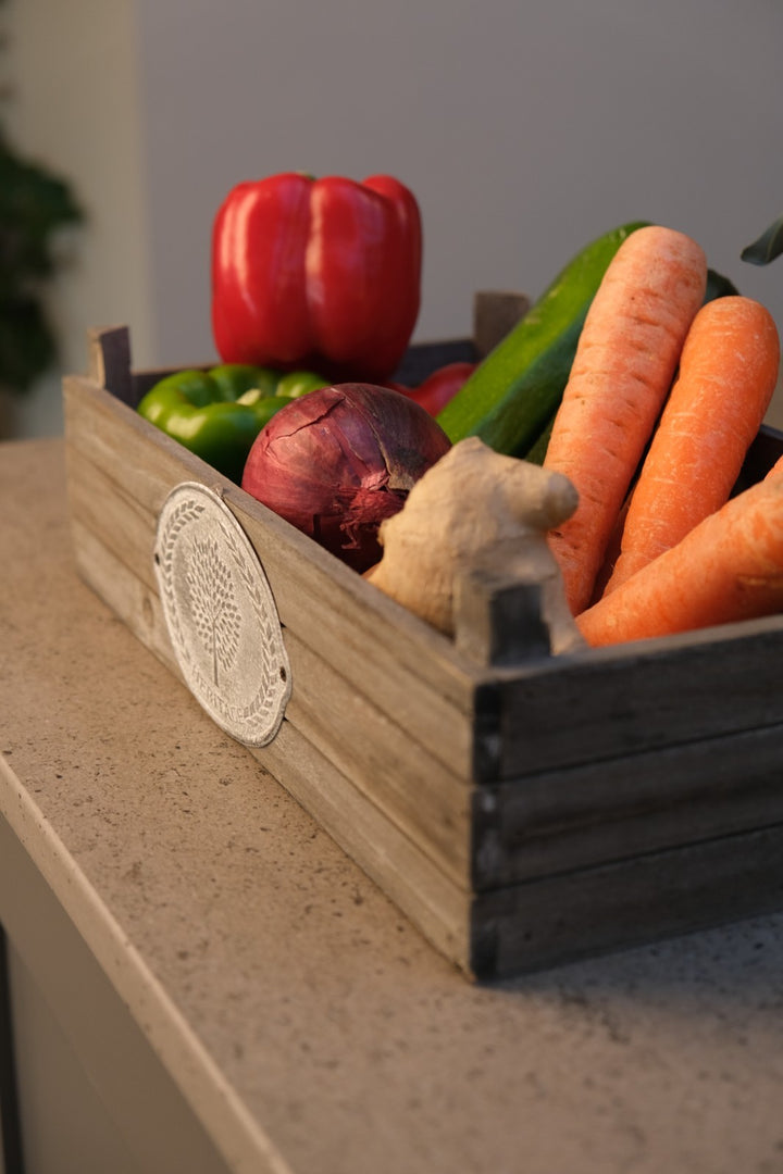 Heritage Set of 3 Wooden Nesting Storage Crates Rustic Grey Vintage Style Box6