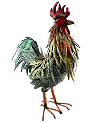 Decorative Metal Cockerel Garden Statue Outdoor Lawn Ornament Farm Farmyard2