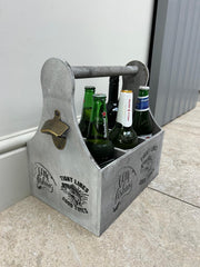 Wooden Beer Bottle Gift Box Carrier Fishing Fisherman Gift Novelty Xmas Large8