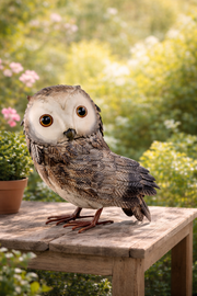 Metal Owl Garden Ornament Decorative Outdoor Owl Statue Sculpture Patio Lawn3