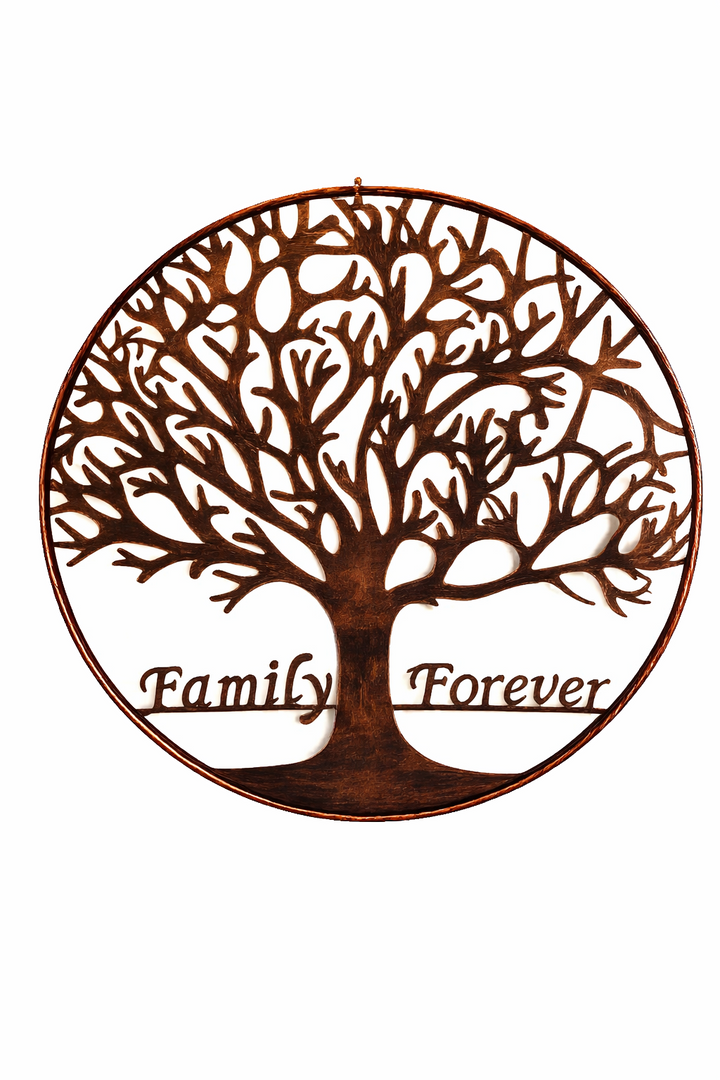 Large Bronze Family Forever Metal Garden Outdoor Wall Art  Plaque 80cm Diameter8
