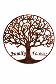 Large Bronze Family Forever Metal Garden Outdoor Wall Art  Plaque 80cm Diameter8