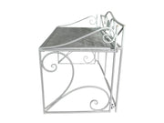 White Freestanding Shelf Kitchen Pet Bowl Storage Holder Metal Rack Organiser2