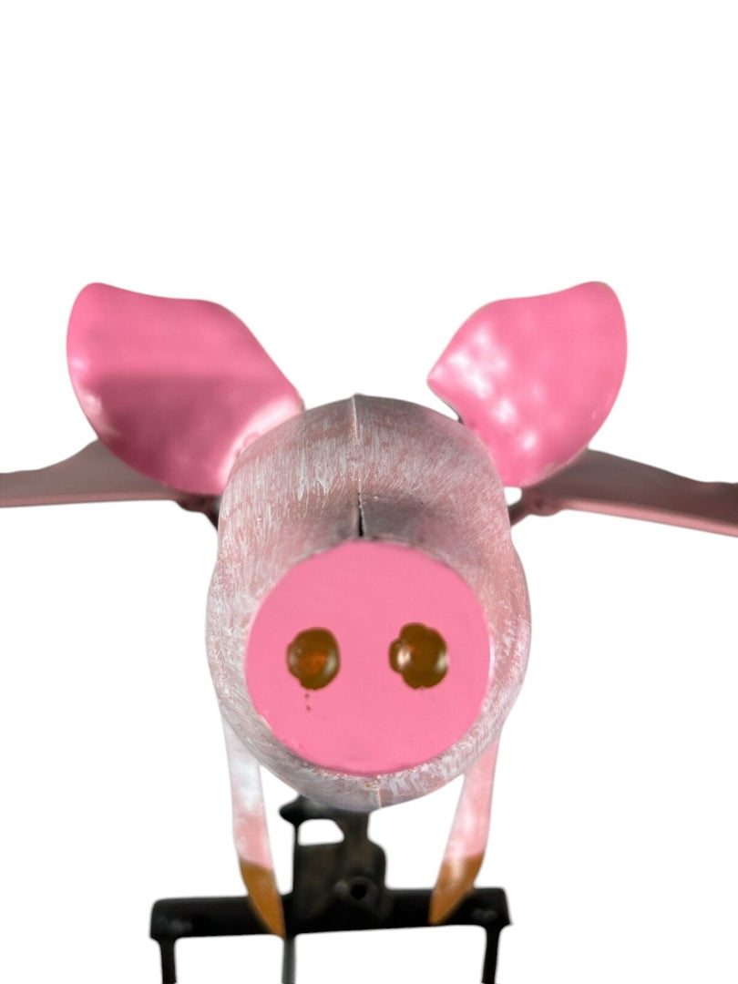 Kinetic Rocking Pig Flying Pig Rocking Balancing Garden Ornament Decoration Pink Animal Ro ...