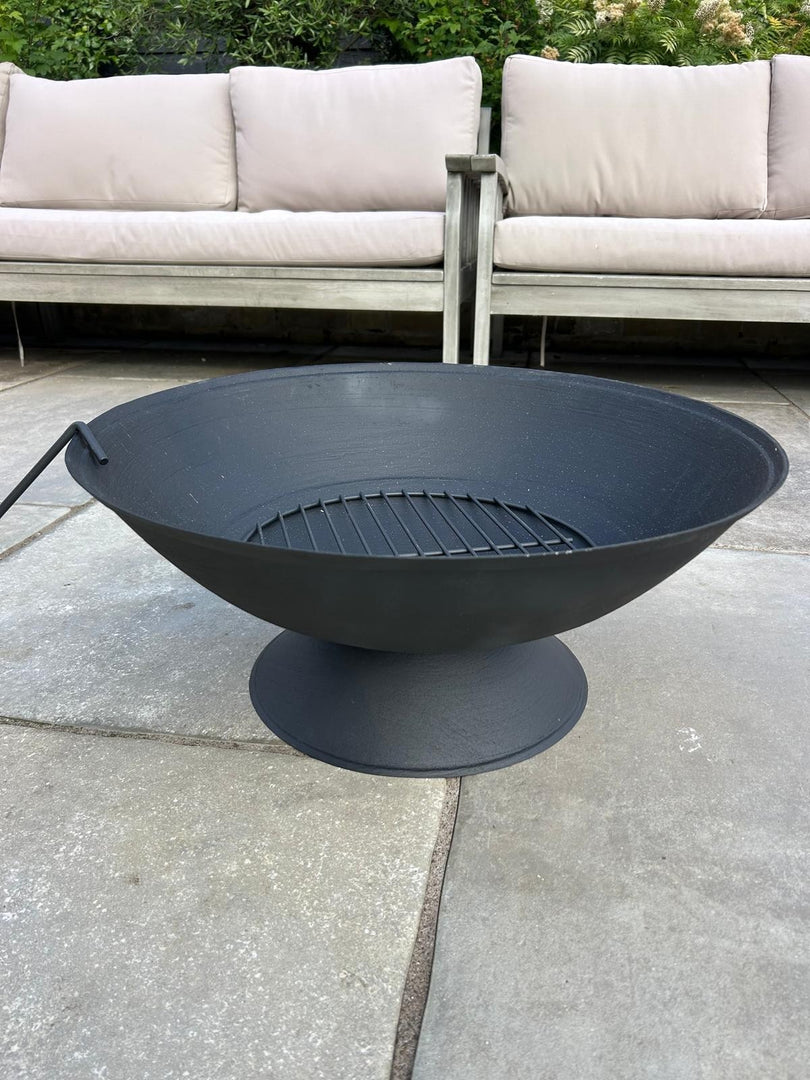 56cm Garden Fire Pit Outdoor Patio Camping Cast Iron Bowl Log Burner Heater2