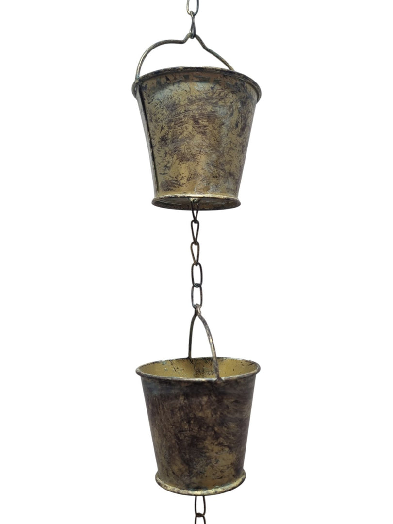 Bucket Rain Chain Hanging Garden Outdoor Nature Ornament Water Decoration20