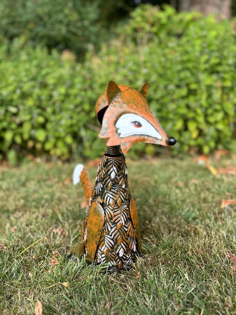 Metal Fox Garden Ornament Stake Cute Woodland Outdoor Lawn Decor Gift Decoration10