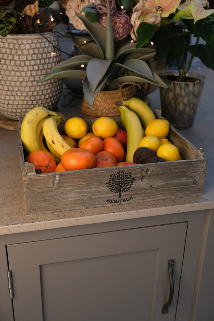 Heritage Set of 3 Wooden Nesting Storage Crates Rustic Grey Vintage Style Box8