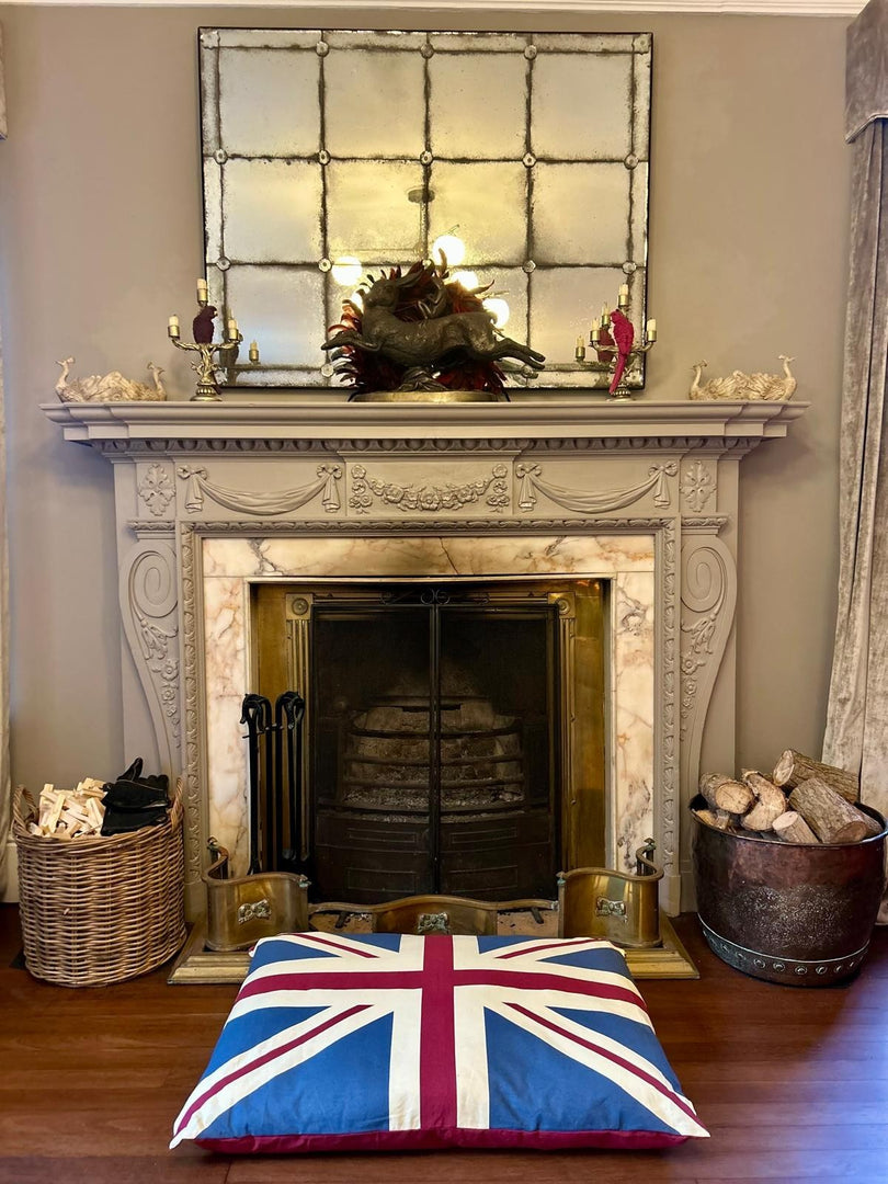 Vintage Retro Union Jack UK Floor Cushion Red Blue Dog Bed Garden Indoor Gift4
