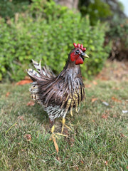 Decorative Metal Brown Hen Chicken Garden Statue Outdoor Lawn Ornament Farmyard2