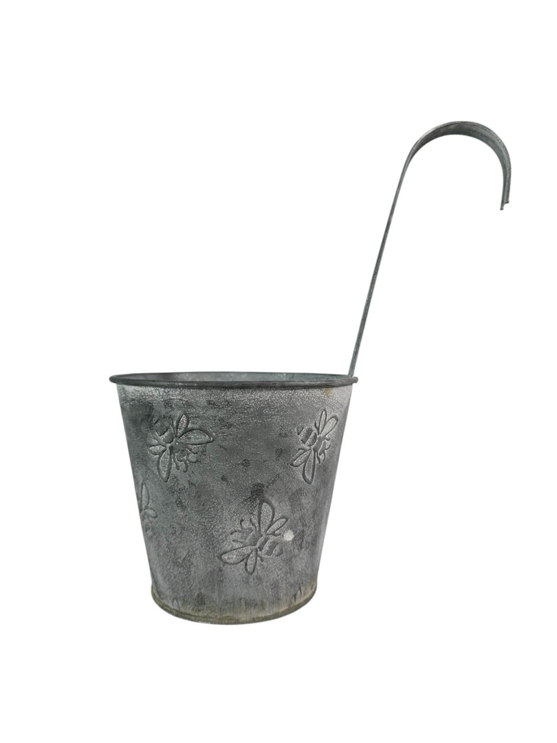 Set Of 3 Zinc Bumblebee Hanging Fence Plant Pots Bee Flower Pot Garden Balcony15
