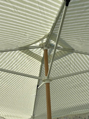 Green Stripe Gazebo Marquee Canopy Fringe Outdoor Garden Beach Cabana Style UK6