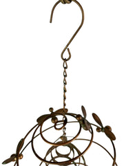 Bee Spiral Hanging Mobile With Bells Gold Garden Ornament Hive Decoration Gift8