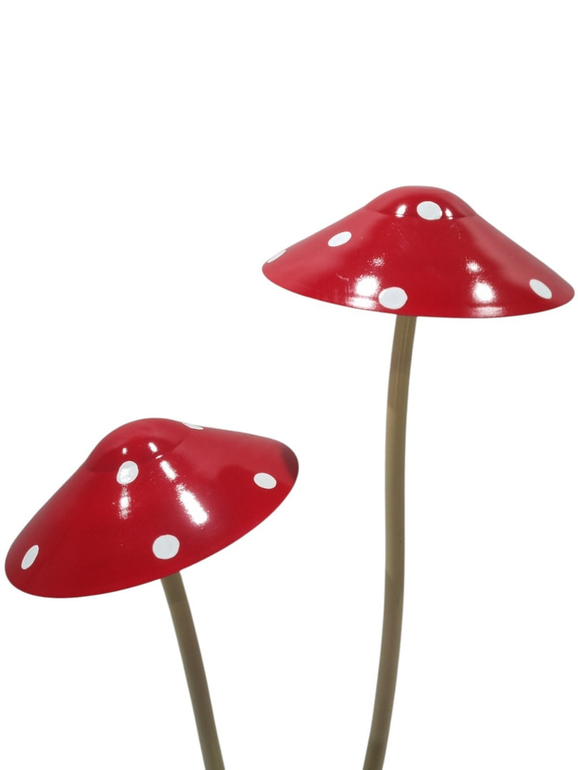 Red & White Spotted Toadstool Mushroom Metal Garden Whimsical Fairy Ornament20