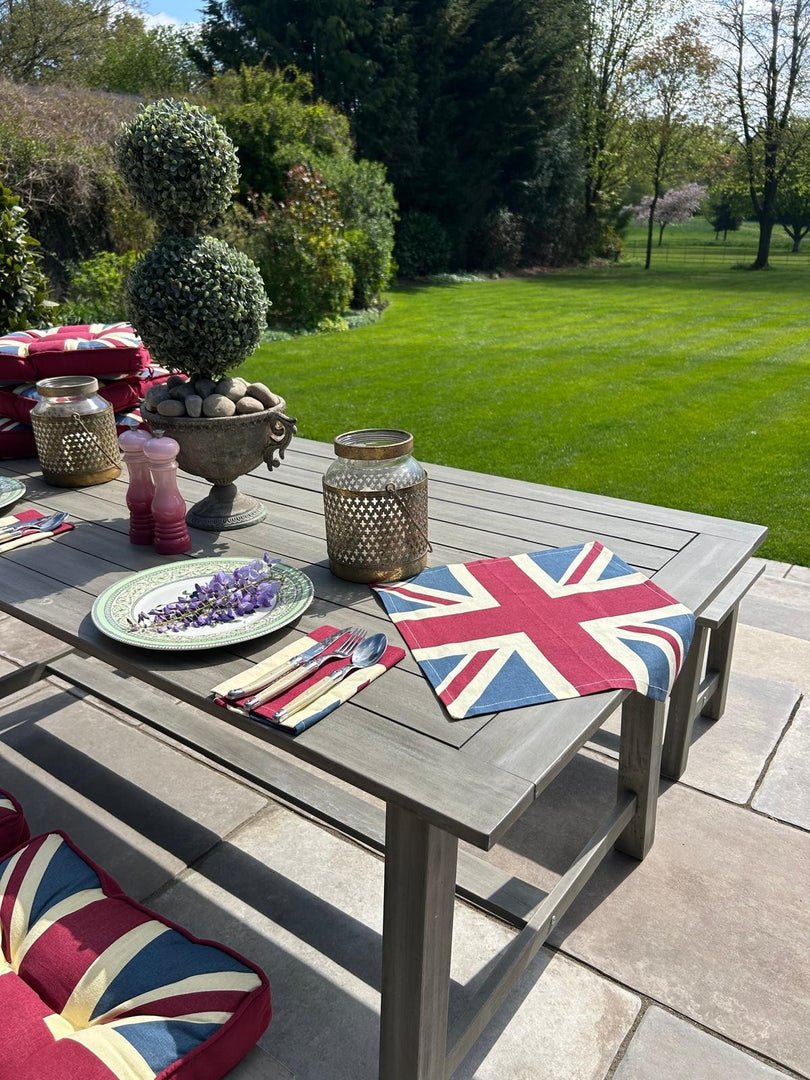 Set of 4 Union Jack Cotton Napkins British Flag Table Napkins Reusable Washable8