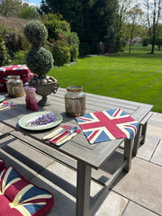 Set of 4 Union Jack Cotton Napkins British Flag Table Napkins Reusable Washable8