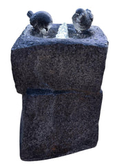 Black Two Birds Water Feature With Light Garden Gift Outdoor Decor Decoration9