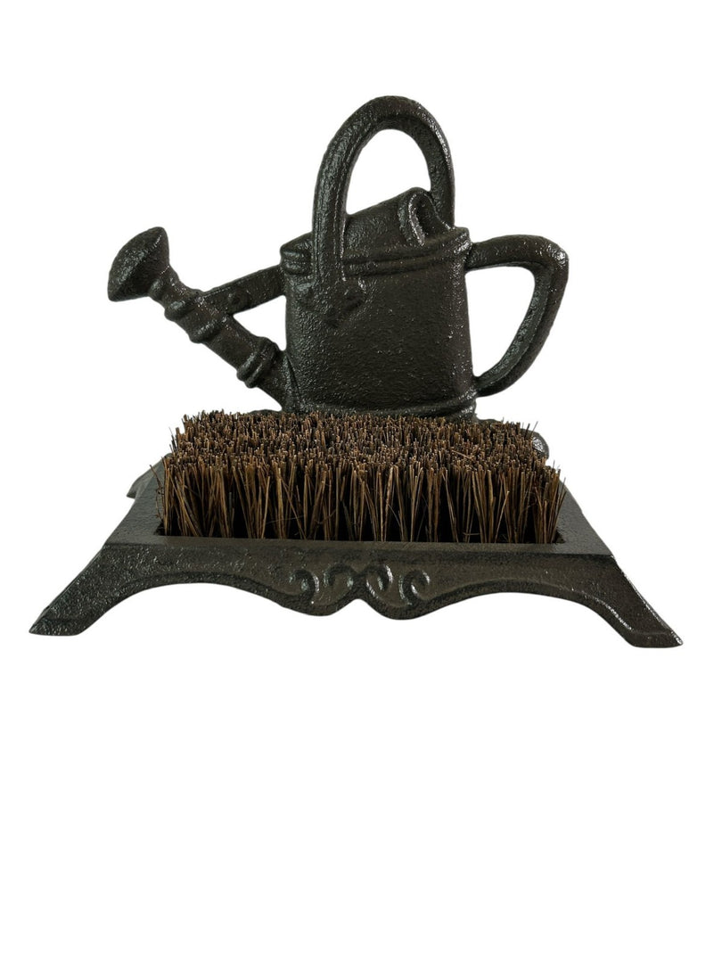 Cast Iron Watering Can Boot Scraper Brush Shoe Welly Boot Cleaner Garden Gift9