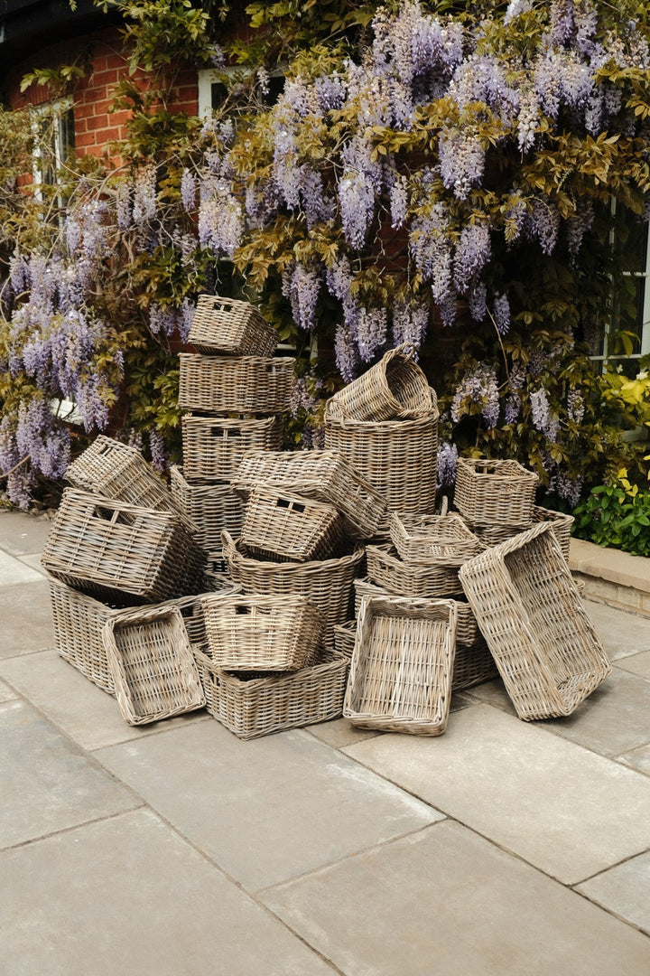 NEW Round Kubu Wicker Rattan Log Storage Handmade Traditional Fireside Basket15