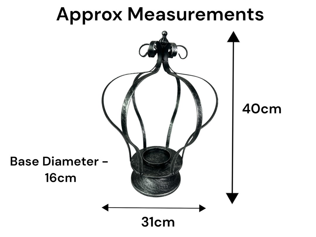 Crown Tea Light Candle Holder Metal Decor Decoration Gift Antique Silver Home1