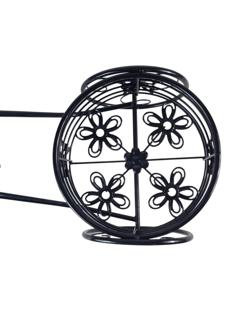 2 Tier Trike Pot Holder Metal Garden Flowers Plant Display Planter in Black23