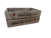 Wooden Crate Robins Appear When Loved Ones Are Near Decorative Box Christmas7