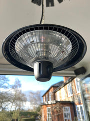 Patio Heater Black Hanging Mains Powered Weatherproof Outdoor Garden With Chain2